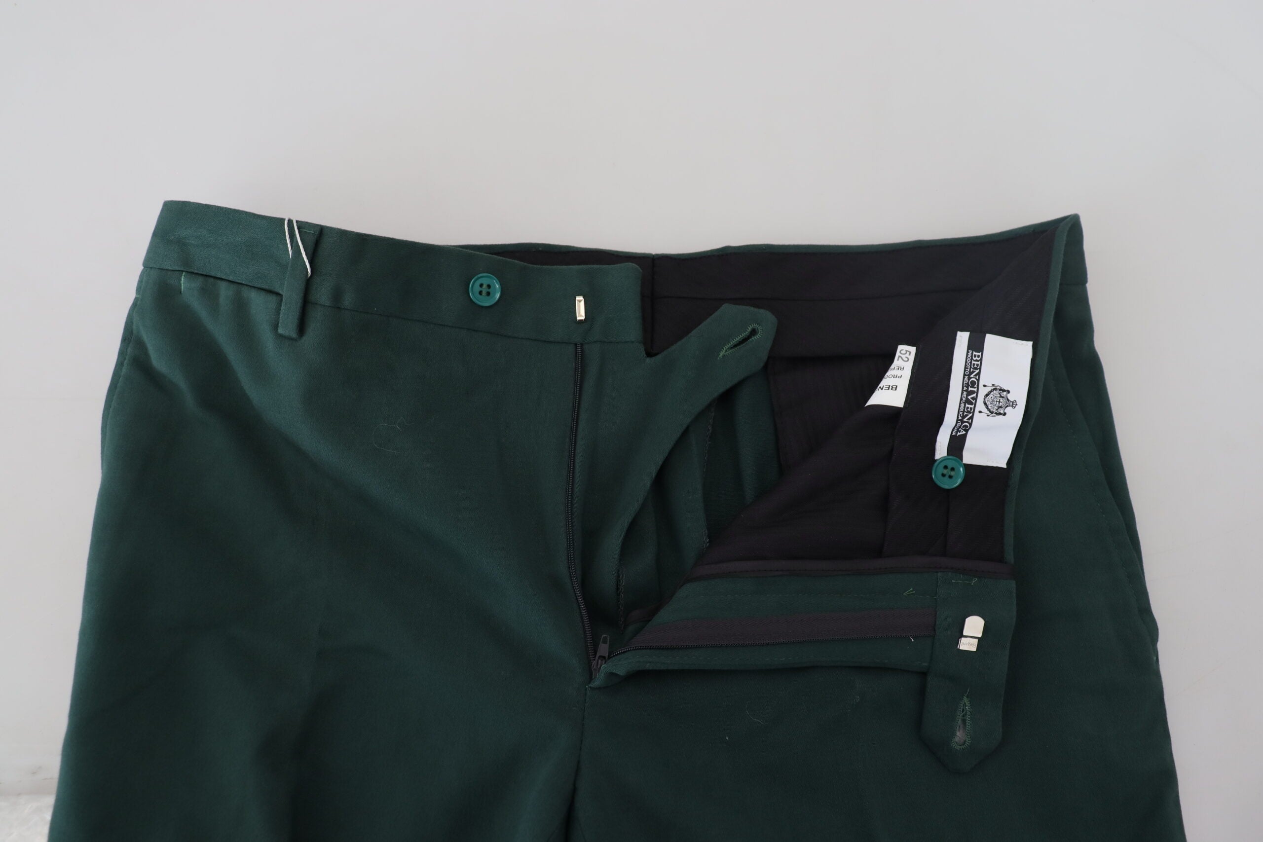 Elegant Dark Green Chino Trousers