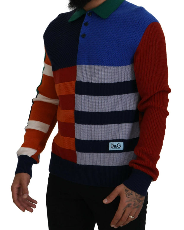 Multicolor Stripes Wool Pullover Sweater