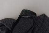 Dark Gray Nylon Turtleneck Pullover Sweater
