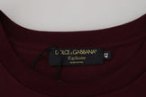 Maroon Printed Short Sleeves Men T-shirt