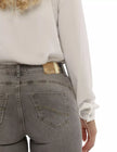 Gray Cotton Women's Jeans