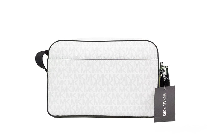 Cooper Small Bright White Palm Signature PVC Utility Crossbody Bag