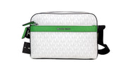 Cooper Small Bright White Palm Signature PVC Utility Crossbody Bag