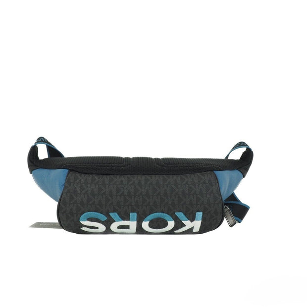 Cooper Large Blue Multi Leather Embroidered Logo Utility Belt Bag