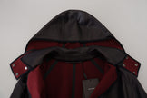Black Trench Hooded Parka Cotton Jacket
