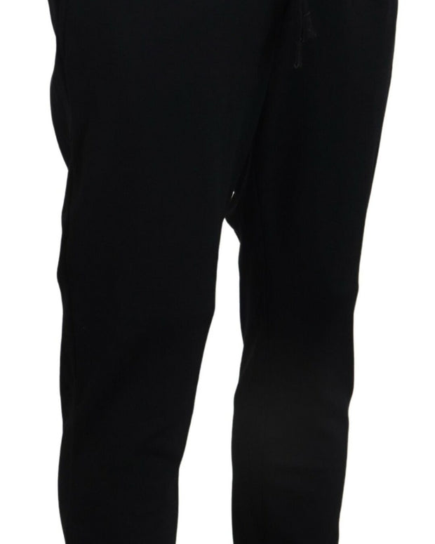 Black Mens Sport Wool Sweatpants Pants