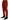 Red Silk Bird Print Dress Pants