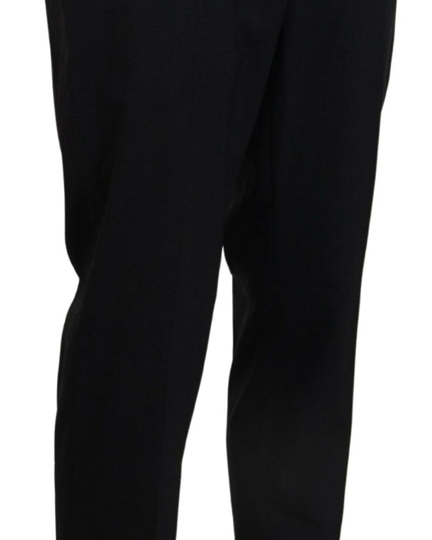 Gray Wool Stretch Dress Formal Slim Fit Pant