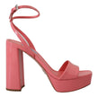 Chic Pink Patent Leather Platform Sandals