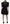 Black Lace Trim A-line Mini Nylon Dress