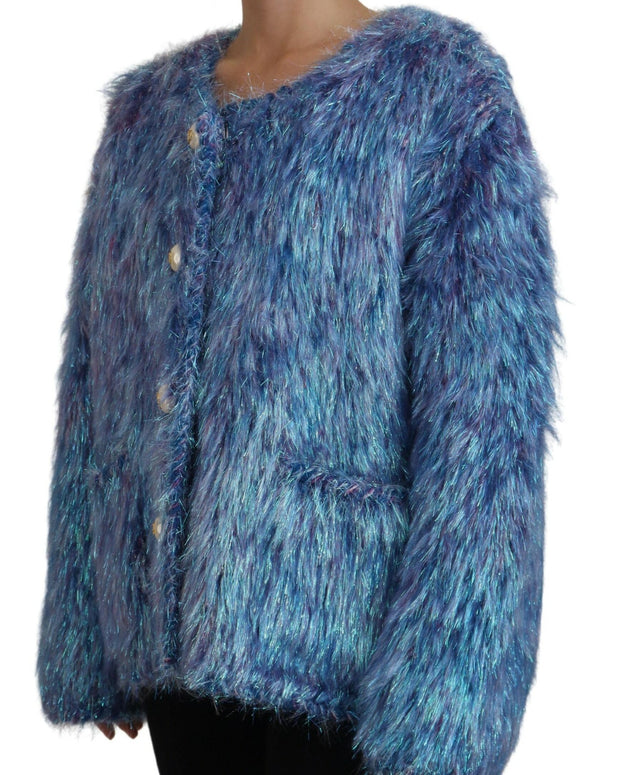 Multicolor Polyester Fringes Coat Jacket