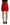 Metallic Red High Waist Polyester Mini Skirt