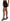 Shiny Black High Waist A-line Mini Skirt