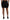Black Lambskin Leather A-line Mini Skirt