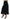 Black Silk Lace Trim High Waist Midi Skirt