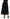 Black Silk Lace Trim High Waist Midi Skirt