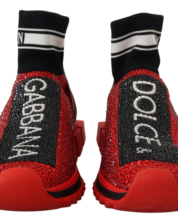 Red Bling Sorrento Sneakers Socks Shoes