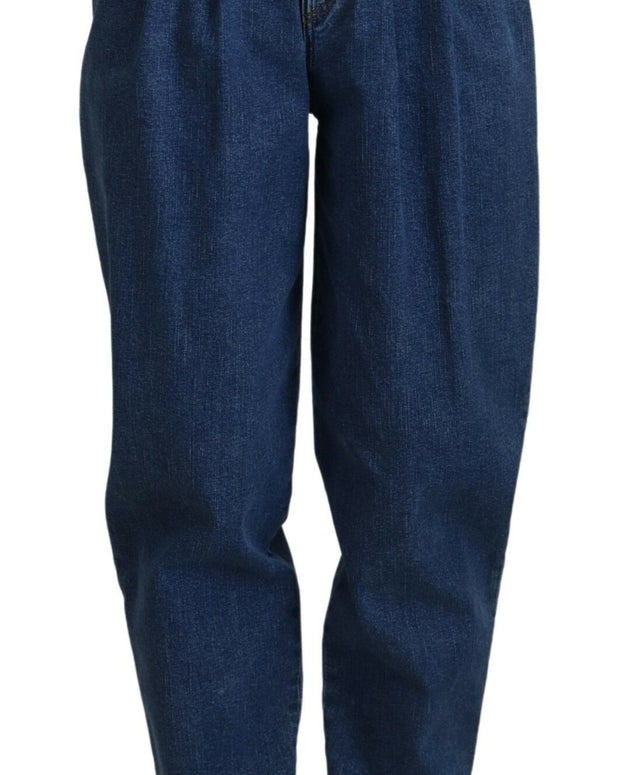 Blue High Waist Denim Cotton Stretch Jeans