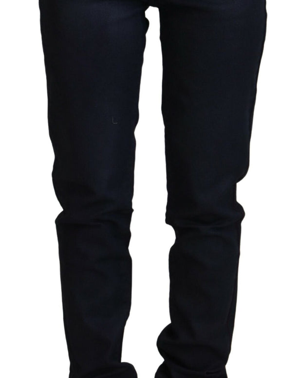 Black Low Waist Slim Fit Women Casual Denim Jeans