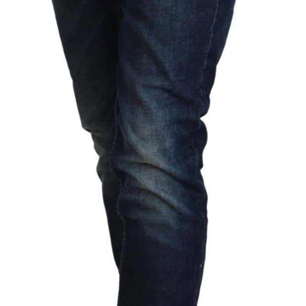 Elegant Slim Fit Low Waist Denim Pants