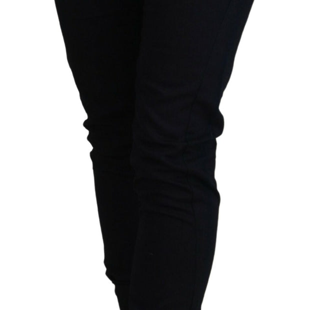 Chic Black Low Waist Denim Skinny Jeans