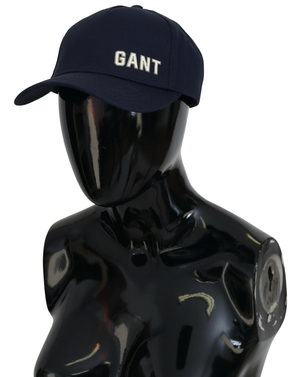 Blue Cotton Logo Print Baseball Cap Casual Hat