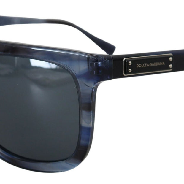 Elegant Blue Acetate Sunglasses