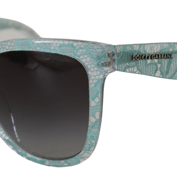 Elegant Blue Lace Detail Sunglasses