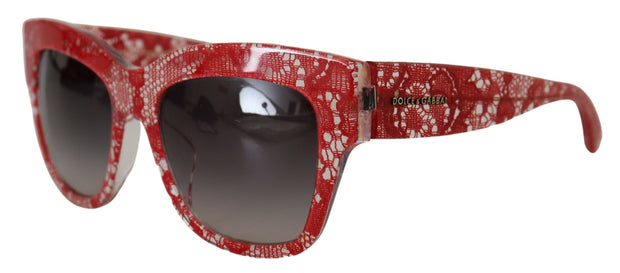 Elegant Red Lace Detail Sunglasses