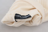 Ivory Turtleneck Distressed Cuff Pullover Sweater