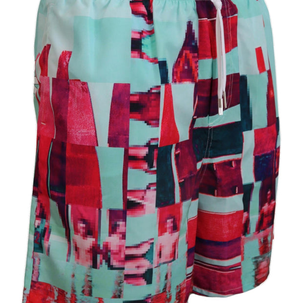 Multicolor Printed Swim Shorts Boxer