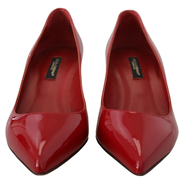 Exquisite Red Patent Leather Pumps