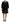 Black Floral Lace Cotton Shift Mini Dress