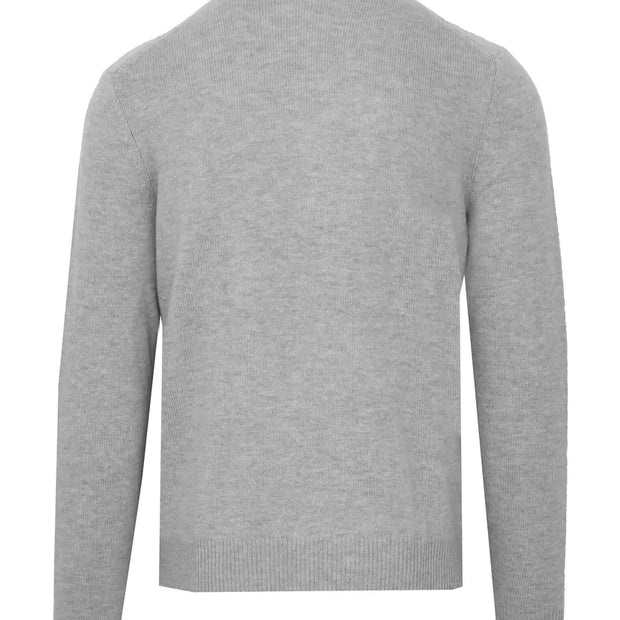 Gray Wool Men's Turtleneck Sweater