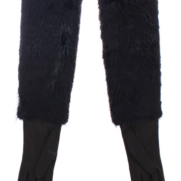 Elegant Elbow-Length Beaver Fur Gloves