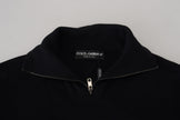 Black Silk Turtle Neck Pullover Sweater