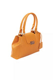 Orange Polyurethane Women Crossbody Bag