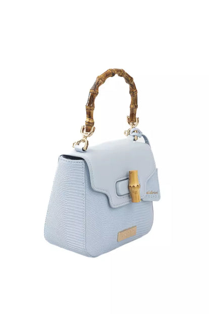 Light Blue Polyurethane Women Crossbody