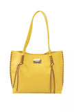 Yellow Polyurethane Women Handbag