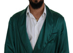 Elegant Silk Robe in Lush Green