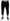 Black Cotton Elastic Waist DG Logo Cropped Pants