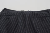 Dark Gray Stripes Chino Dress Pants