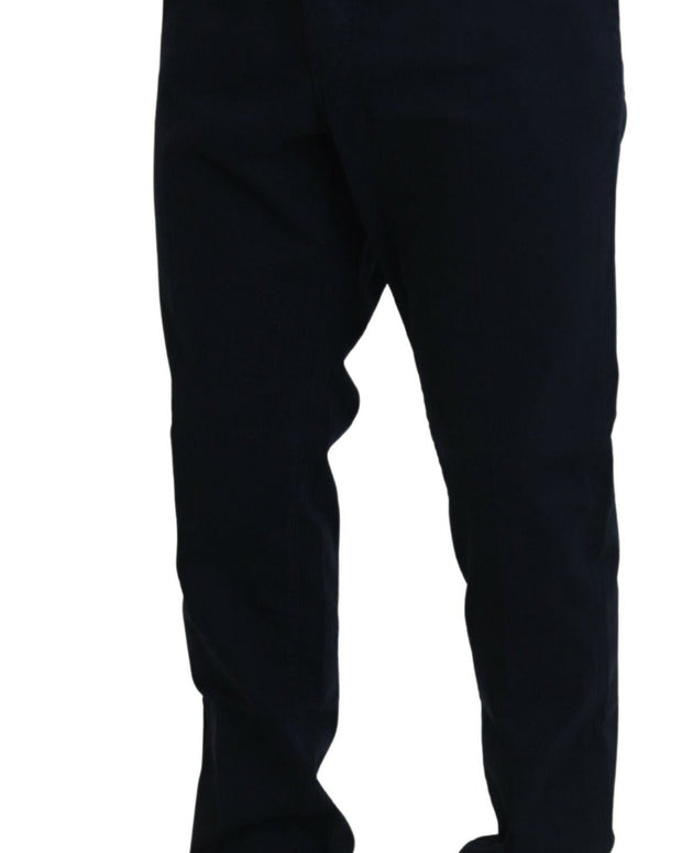 Blue Cotton Dress Formal Men Pants