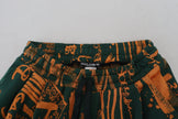 Multicolor Logo Print Silk Cargo Jogger Pants