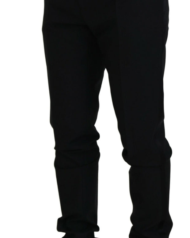 Black Wool Chino Dress Formal Pants