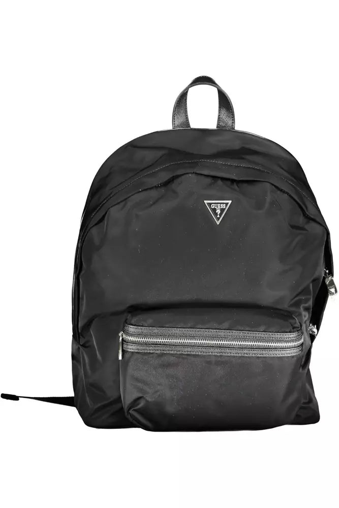 Black Polyamide Men Backpack