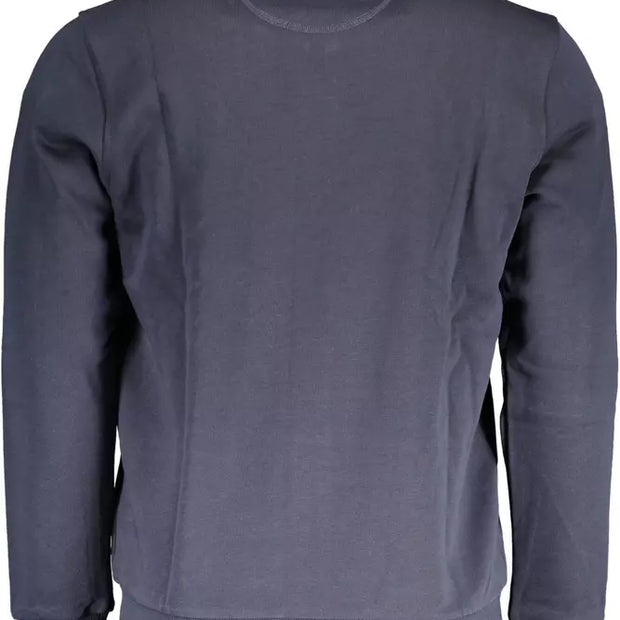 Blue Cotton Men Sweater