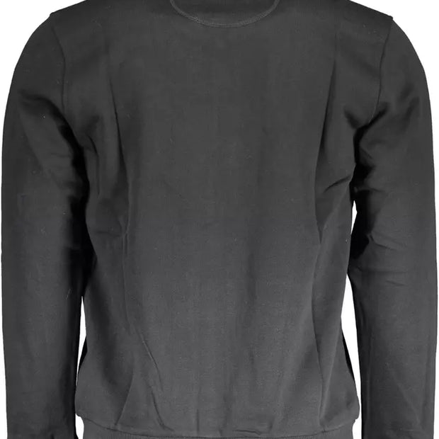 Black Cotton Men Sweater