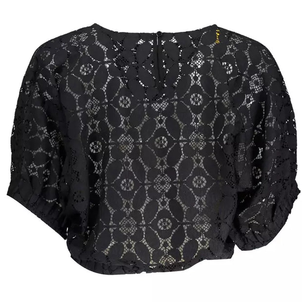 Black Polyester Women Blouse