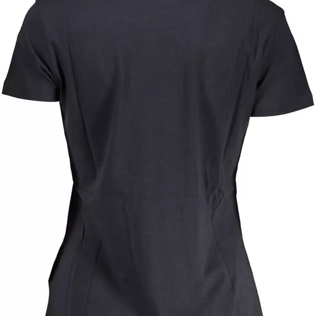 Black Cotton Women T-Shirt